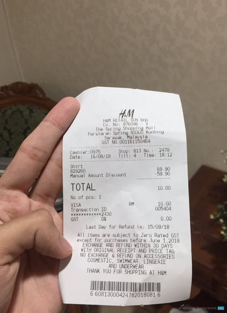 Download H&M retail payment check Photoshop template